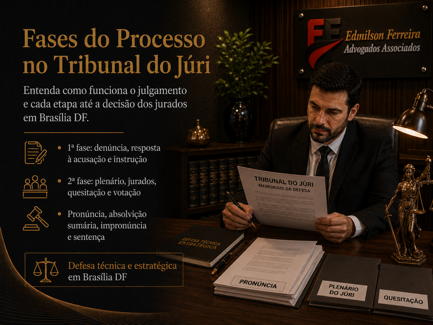 Fases do processo no Tribunal do Júri com advogado criminalista em Brasília DF